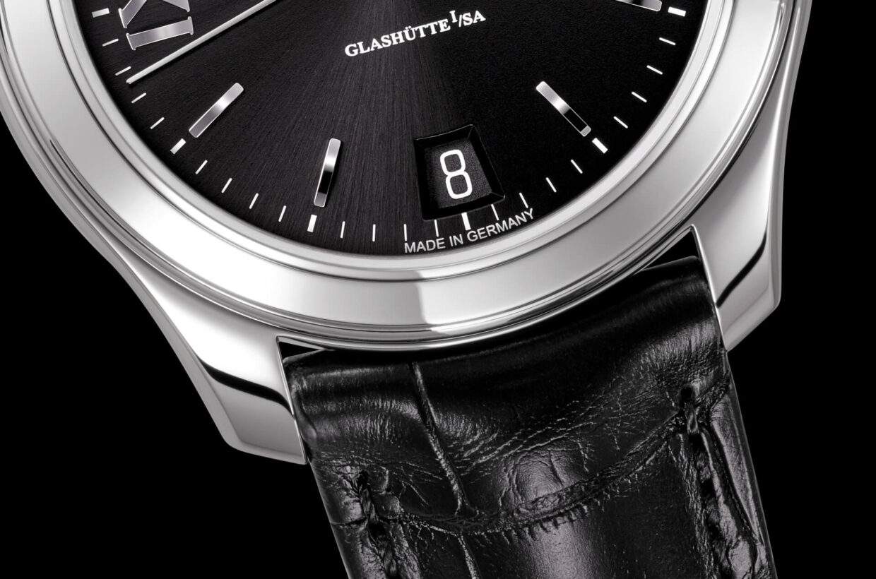 Handcrafted black dial