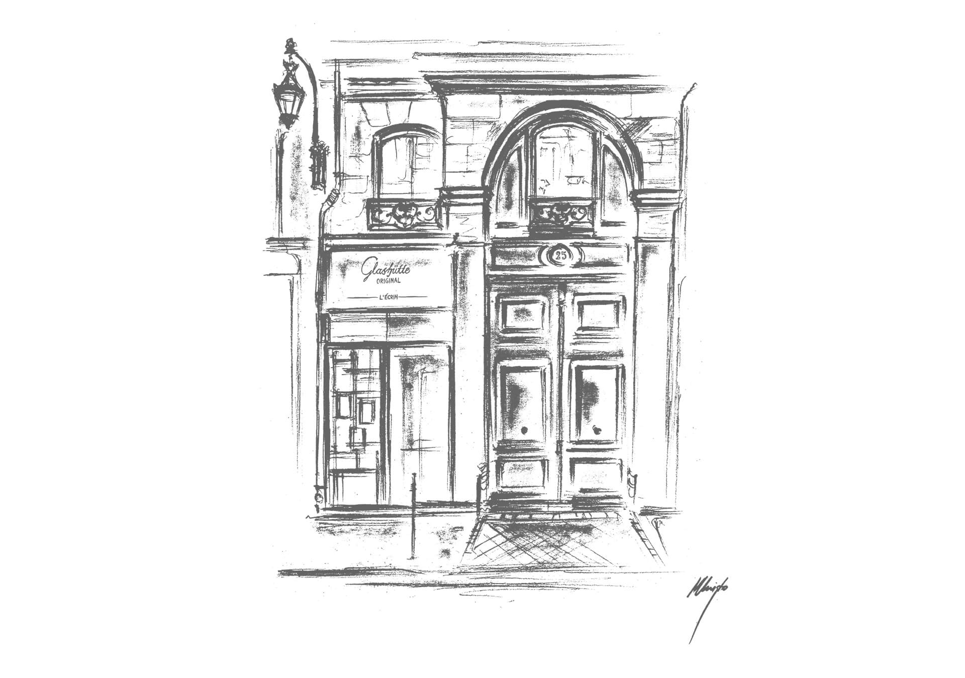 Michalis Christodoulou Glashütte Sketch Facade