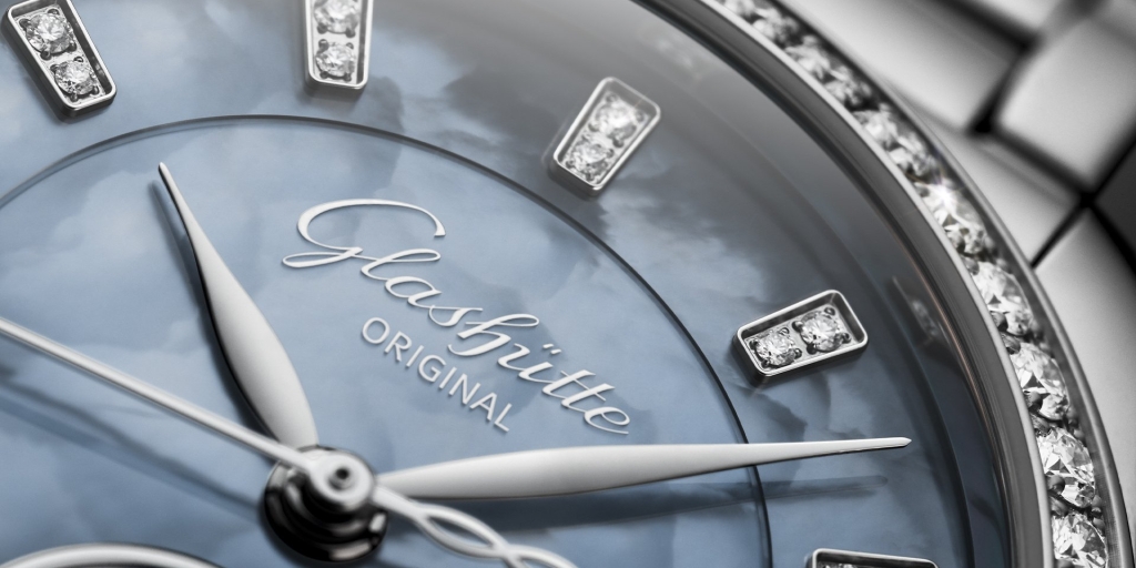 Handmade dial in Skyline Blue